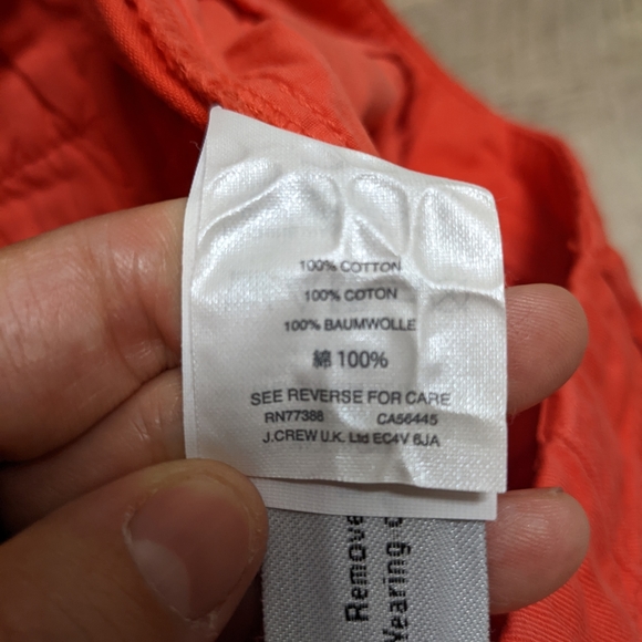 J. Crew Burnt Orange Chino Bermuda Shorts Size 2 - Picture 6 of 6